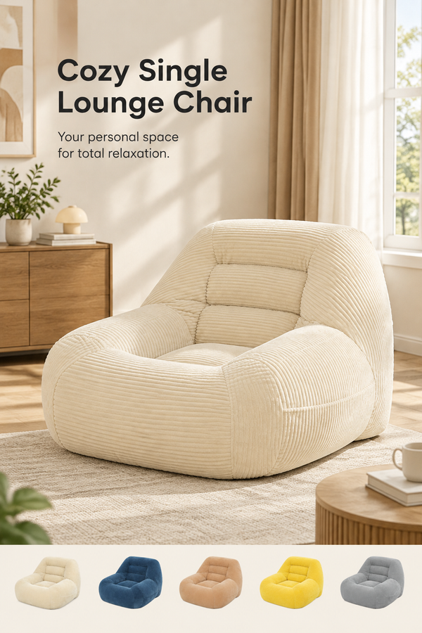 Corduroy lounge chair — W3975P437949, image 2