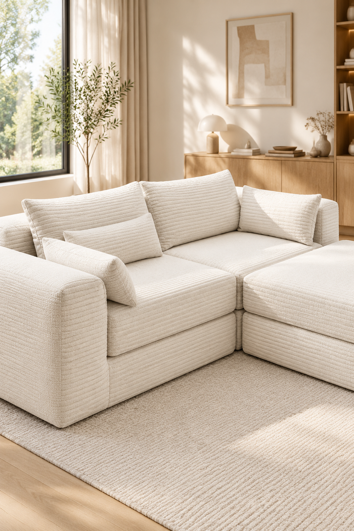 Corduroy modular sofa — W3975S00042, image 2
