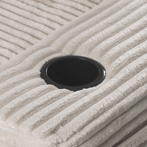 Plush chaise with cup holders — W5885P517229, image 4