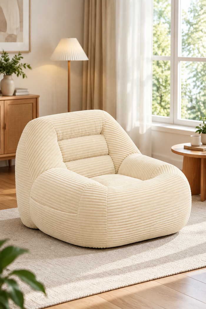 Corduroy lounge chair — W3975P437949, image 4