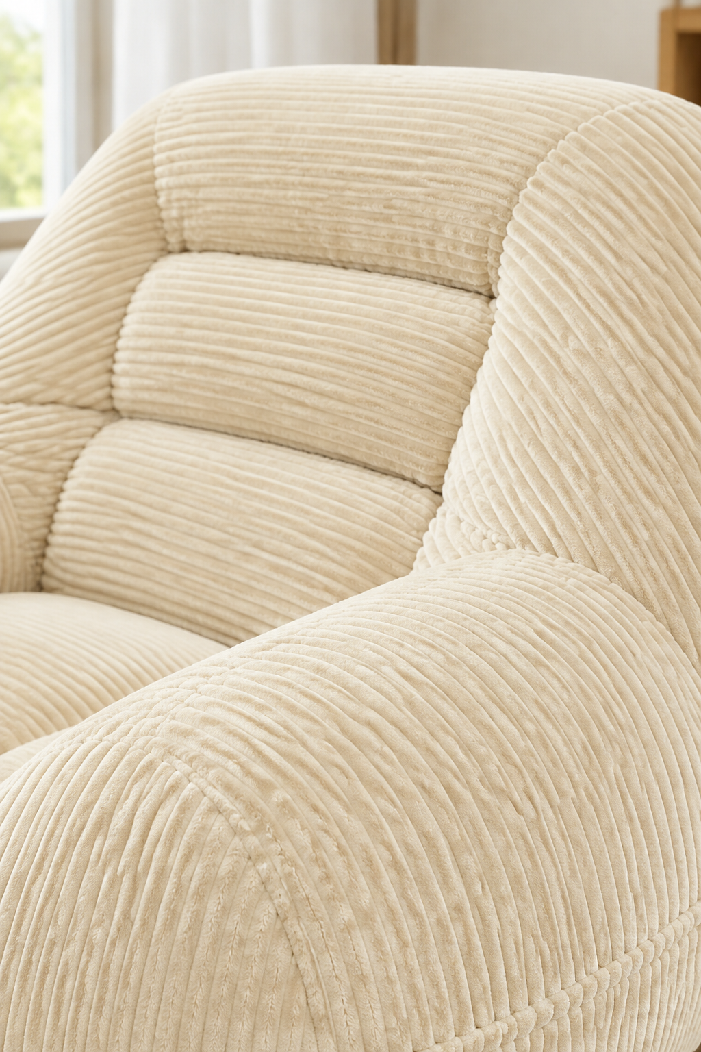 Corduroy lounge chair — W3975P437949, image 6