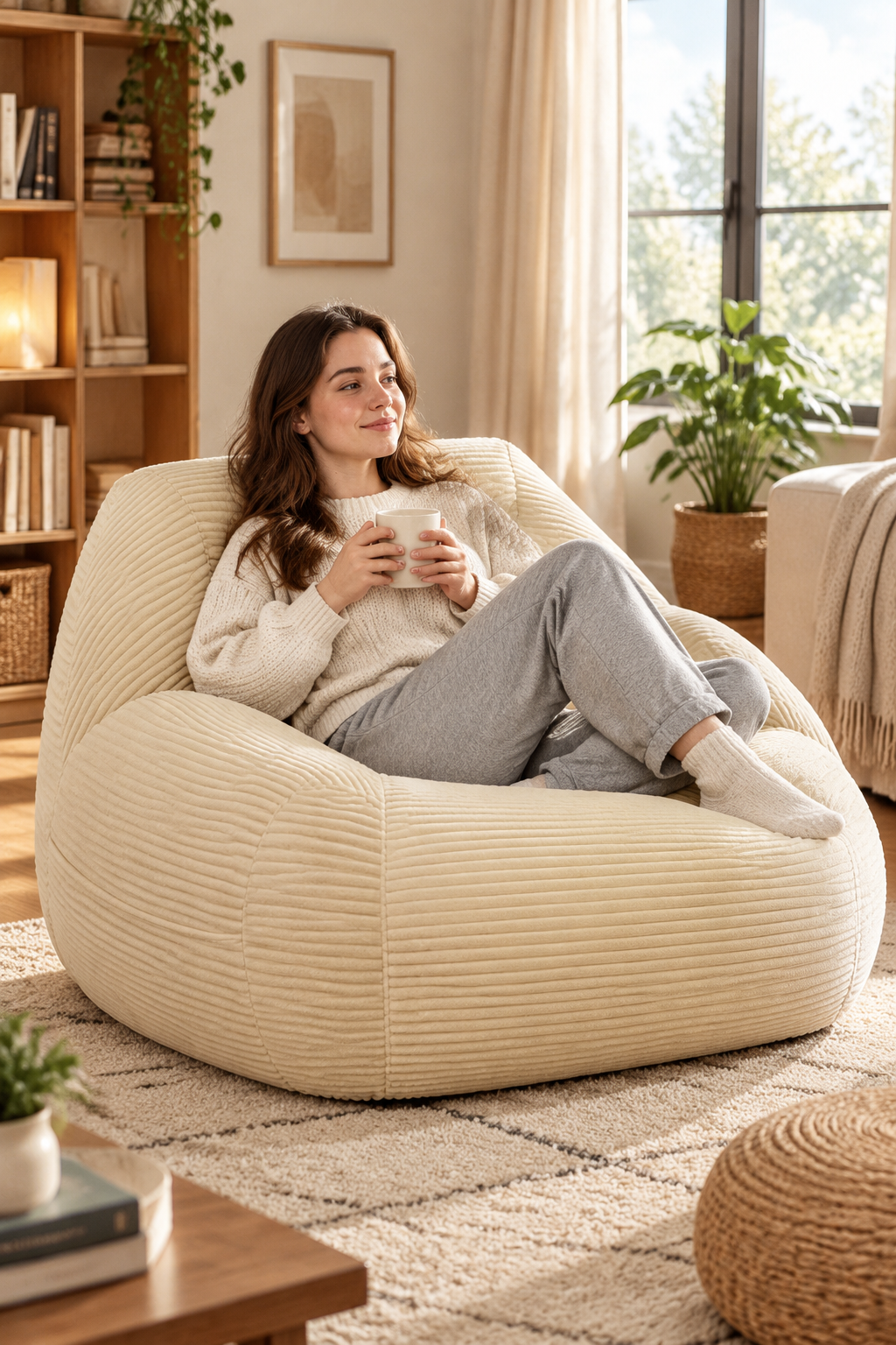 Corduroy lounge chair — W3975P437949, image 7