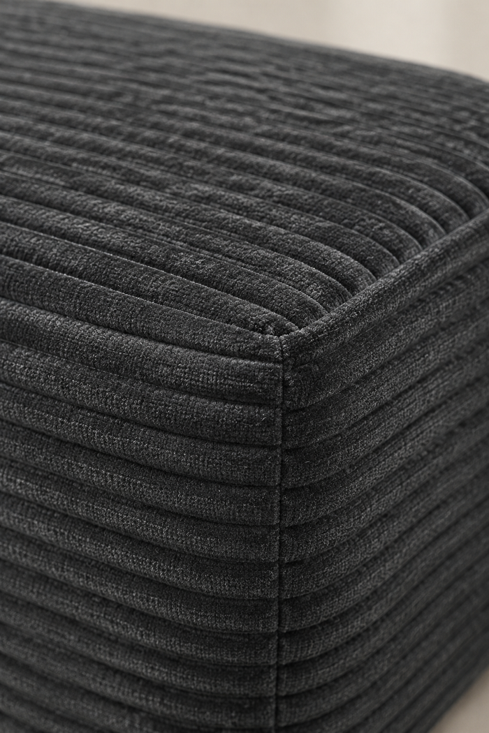 Plush upholstered ottoman — W3975P510434, image 5