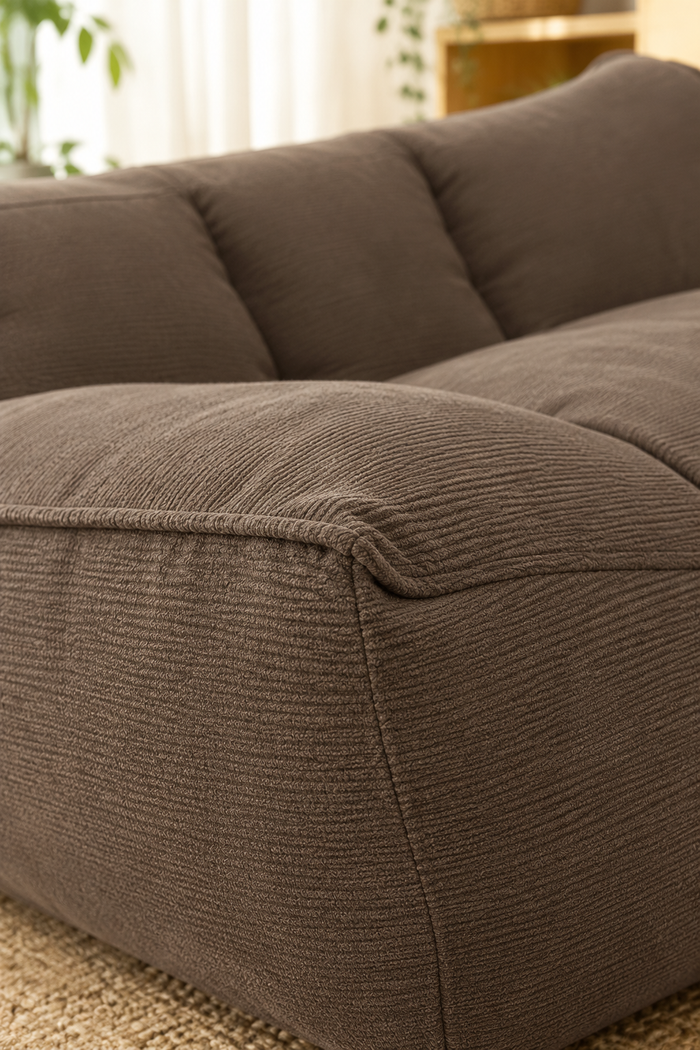 Fine corduroy lounge sofa — W3975S00121, image 4