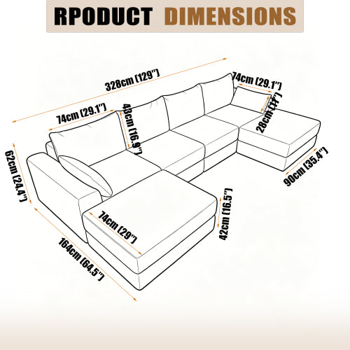 Corduroy modular sectional — W3975S00183, image 7