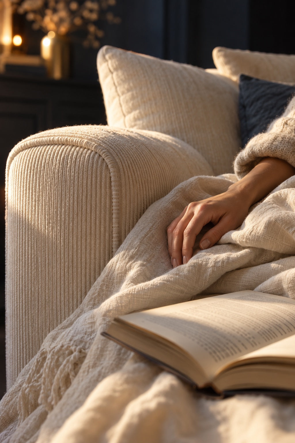 An open book and soft textures — Tessilo concept